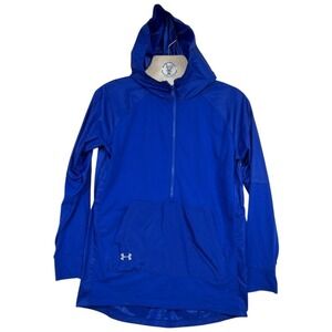 Under Armour Women's Blue Half Zip Anorak Windbreaker Hoodie XS NWT